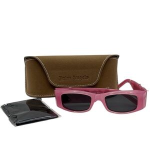 Palm Angels Angel Sunglasses – Pink / Dark Gray Acetate (PERI007 3007)